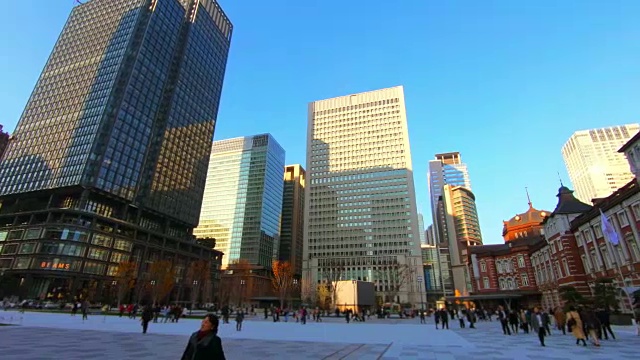 东京站的城市景观视频下载