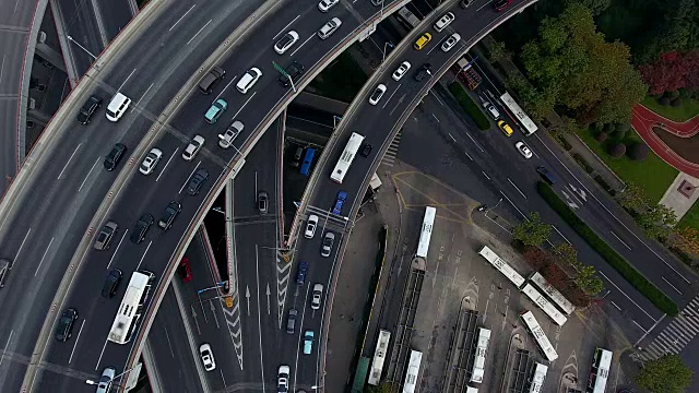 南浦大桥架空公路交汇处视频素材