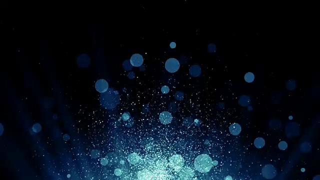 粒子蓝色尘埃抽象光散景运动标题电影背景循环视频素材