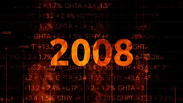不祥的火热华尔街股票市场数字与图形排版- 2008视频下载