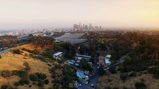 洛杉矶警察学院上空的航拍照片视频素材