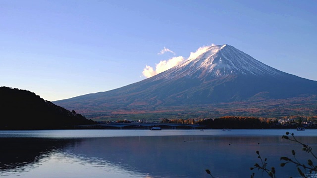 早上在日本山梨县的富士山视频素材