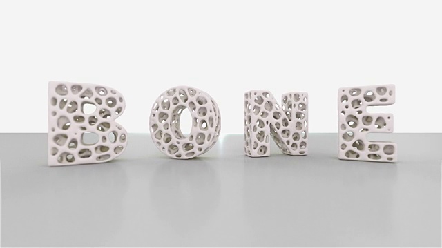 3D CG动画骨结构字母视频素材