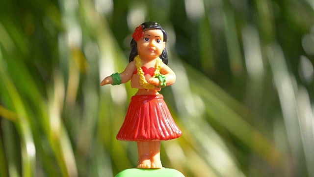 传统草裙舞纪念品玩具在4K视频下载