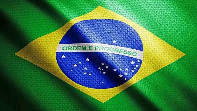 巴西国旗4 k视频素材