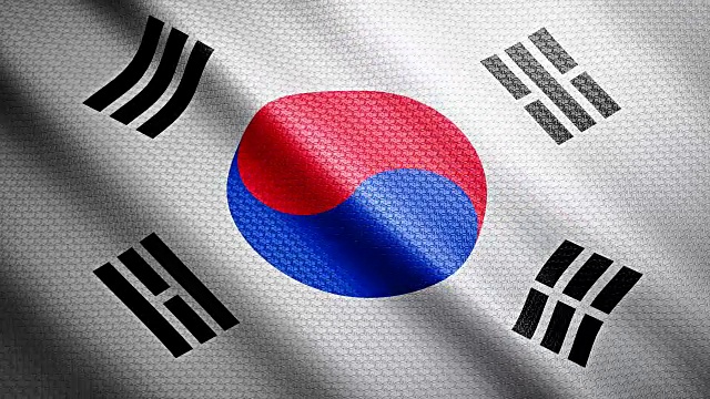 韩国国旗4K视频素材
