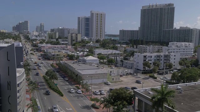 从林肯路购物中心俯瞰南海滩，迈阿密海滩，南海滩，迈阿密，佛罗里达，美国，北美视频素材