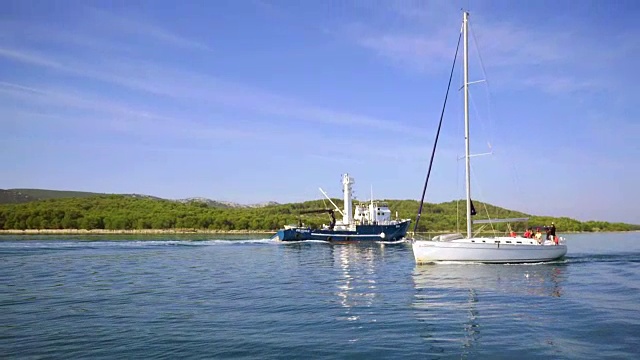 克罗地亚亚得里亚海的航海之旅视频下载