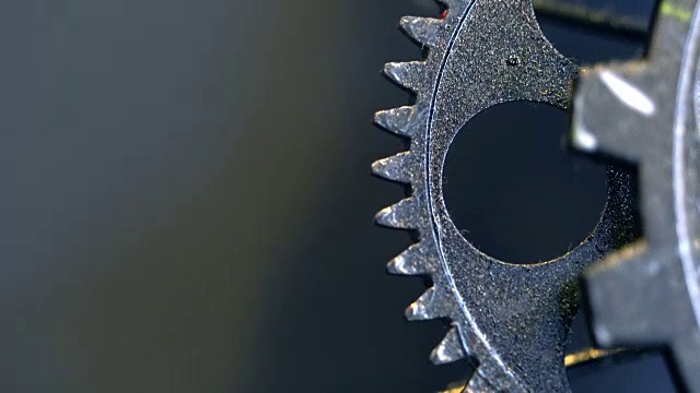 生锈的复古机械时钟齿轮视频素材