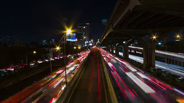4K交通灯夜景视频素材
