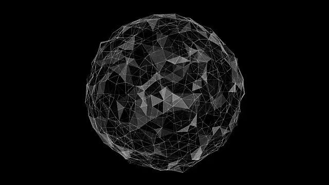 球体旋转循环循环动画循环丛低多边形视频素材