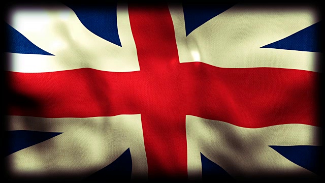 飘扬的英国国旗视频素材