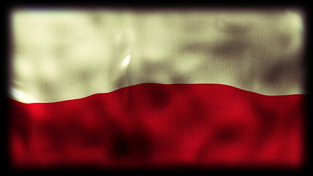 飘扬的波兰国旗视频素材