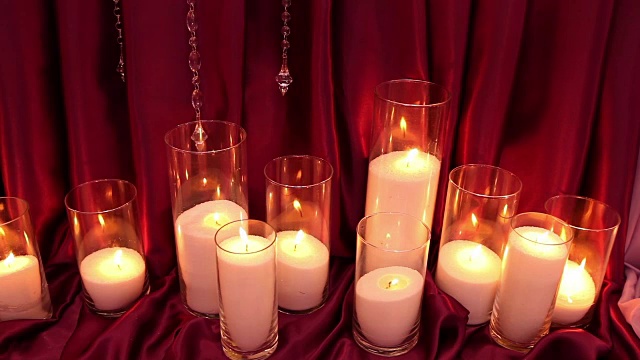装饰蜡烛，新年，圣诞，新年装饰品，新年聚会视频素材