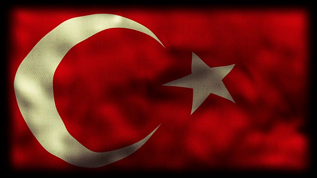 飘扬的土耳其国旗视频素材