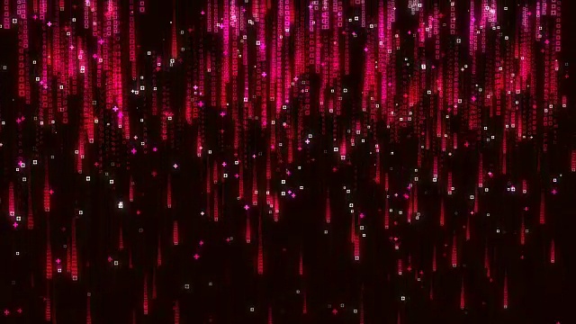 数字红粒子(可循环)视频素材