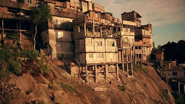 巴西里约热内卢贫民区鸟瞰图视频下载