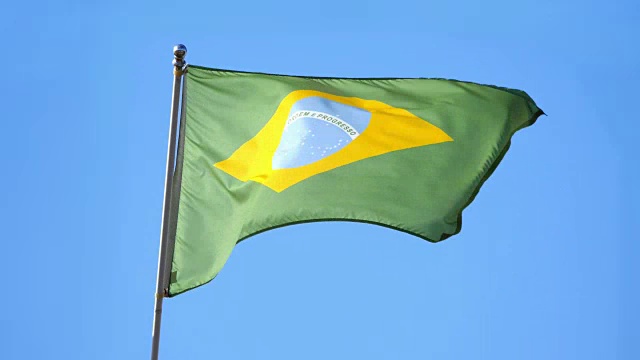 4K格式的巴西国旗视频视频素材