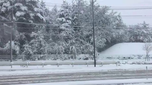 下雪路视频素材
