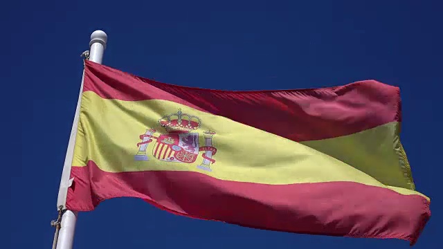西班牙国旗4K视频视频素材