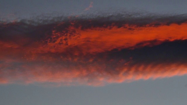 日落时的透镜状云，延时视频下载