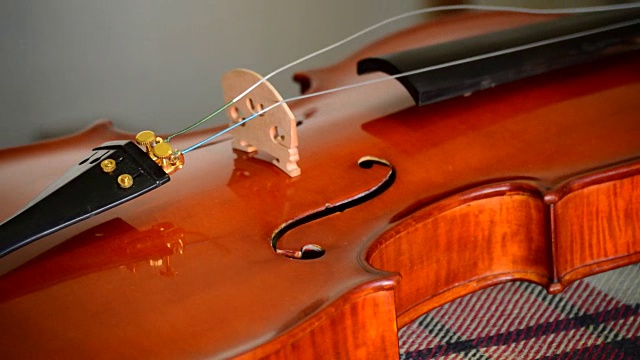 在制琴师的工作场所为古典小提琴配弦视频下载