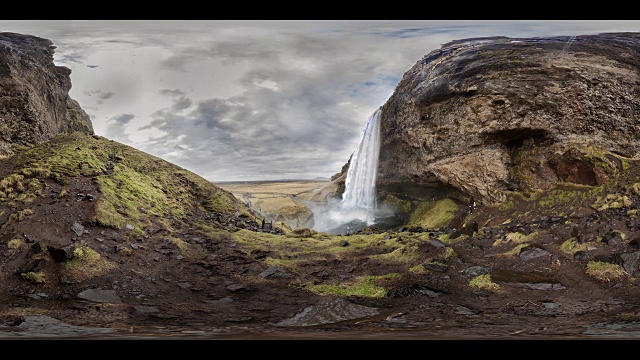 Seljlandsfoss瀑布。冰岛视频素材