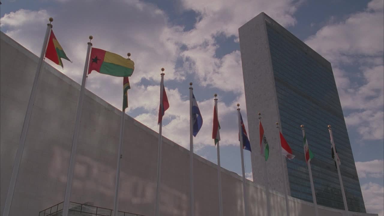 MS, LA，联合国秘书处大楼，纽约市，美国纽约视频素材