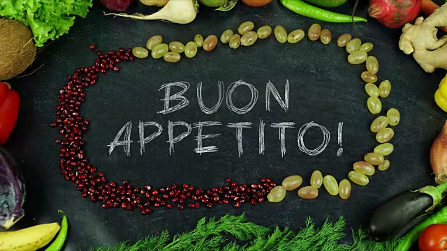 意大利水果停止运动，英语Bon appetit视频下载