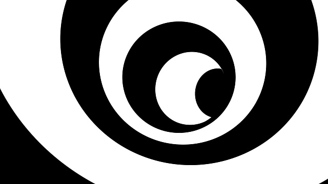 黑白螺旋催眠视频素材