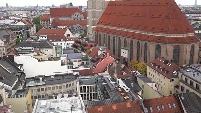 慕尼黑玛丽恩广场的城市景观视频素材