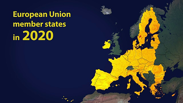 欧盟成员国的边界分7个阶段，包括英国退欧视频下载