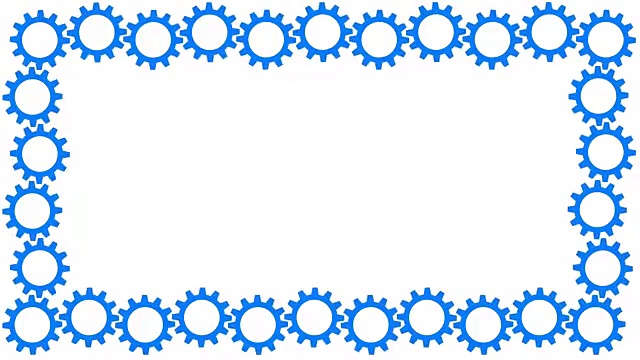 蓝色齿轮纺丝机视频素材