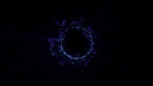 彩虹泡泡在黑暗的背景上视频下载