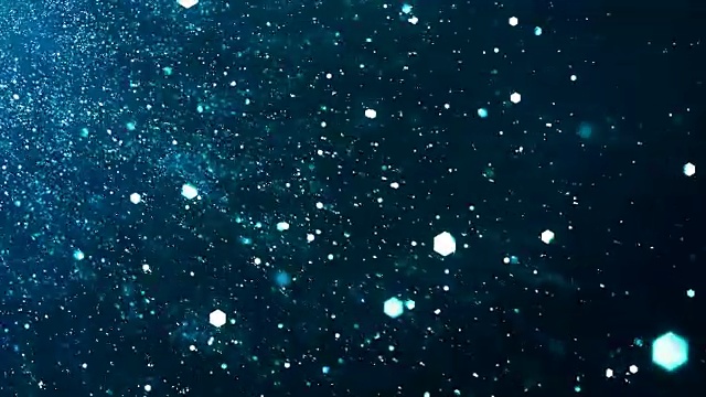 4k闪亮粒子背景(蓝色，对角线)-环视频素材