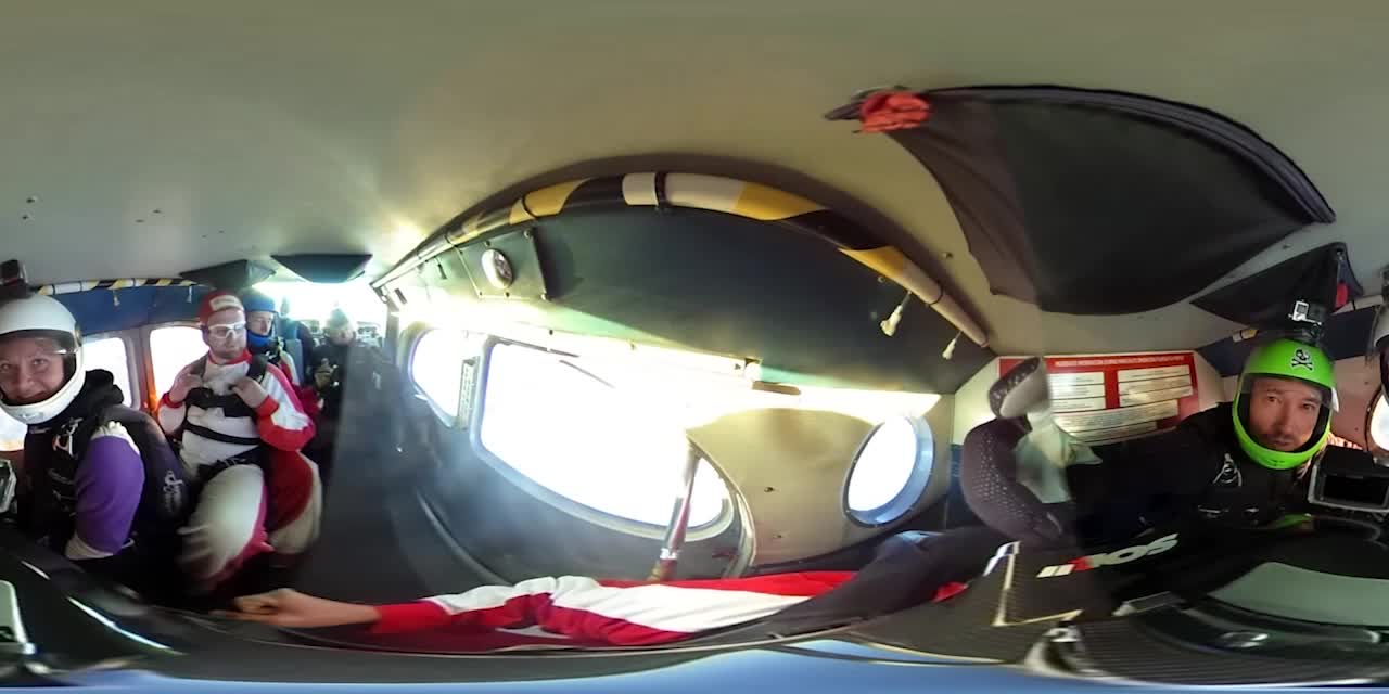 360VR跳伞在新西兰视频素材