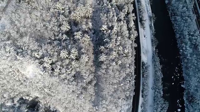 冬季景观|天线| 4K视频素材