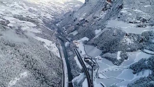 南蒂罗尔| ITA |冬季空中景观视频素材