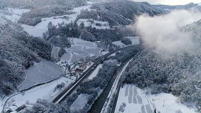 南蒂罗尔| ITA |冬季空中景观视频素材