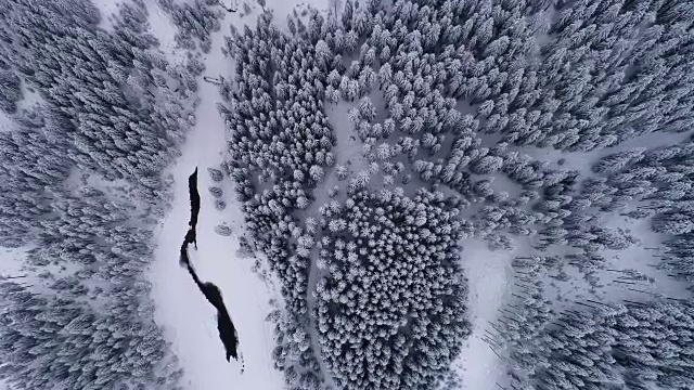 冬季景观-布雷斯湖，意大利-意大利阿尔卑斯山视频素材