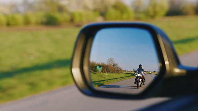 摩托车后视镜视频素材