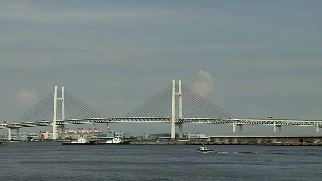 日本神奈川横滨湾大桥视频下载