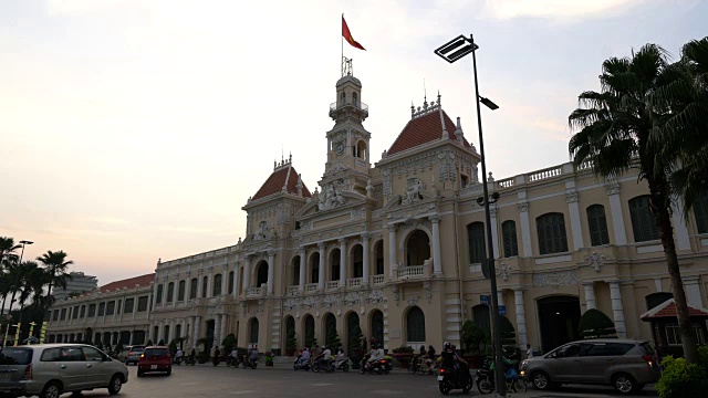 越南胡志明市人民委员会大楼视频素材