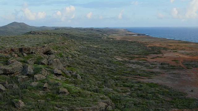 鸟瞰博卡阿森松岛- Curaçao北部海岸视频下载