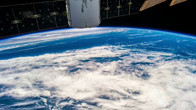 巨大的真实飓风从太空中看到4K时间间隔视频下载