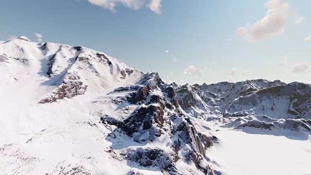 飞过美丽的雪山视频素材
