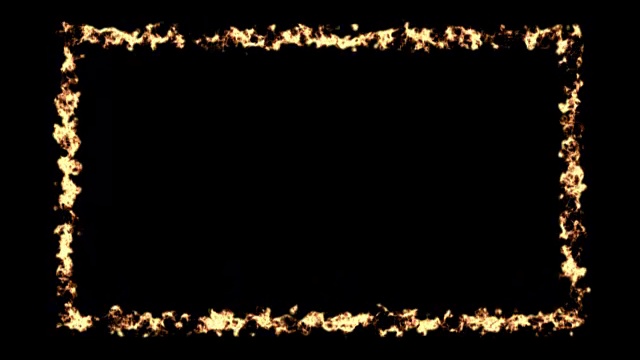抽象背景与火框架在黑色背景视频下载