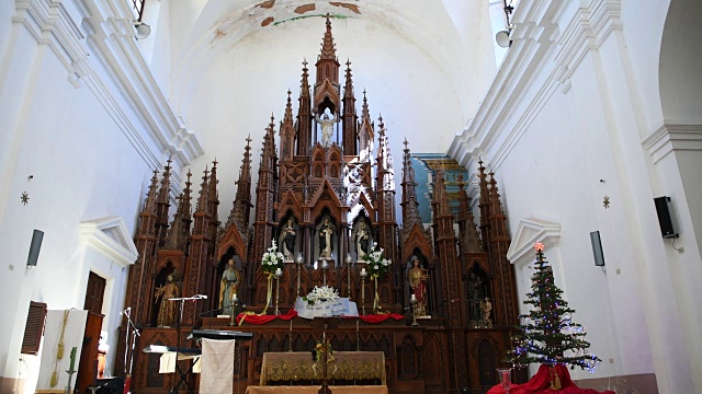 古巴特立尼达:圣三一天主教堂室内视频下载