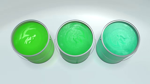 颜色的油漆罐视频素材