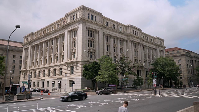 华盛顿特区典型建筑的白天拍摄视频素材